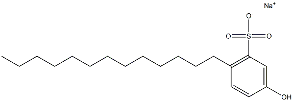 3-Hydroxy-6-tridecylbenzenesulfonic acid sodium salt Struktur