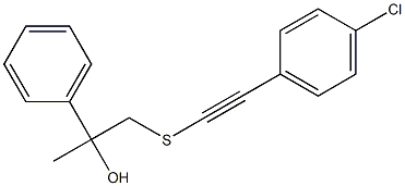 2-Phenyl-3-[[(4-chlorophenyl)ethynyl]thio]propan-2-ol Struktur