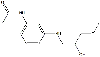 3'-[(2-Hydroxy-3-methoxypropyl)amino]acetanilide Struktur