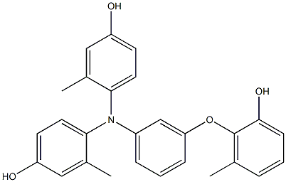 N,N-Bis(4-hydroxy-2-methylphenyl)-3-(2-hydroxy-6-methylphenoxy)benzenamine Struktur