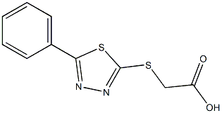 [(5-Phenyl-1,3,4-thiadiazol-2-yl)thio]acetic acid Struktur