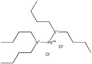 Bis(dibutylsulfonio)palladium(IV) dichloride Struktur