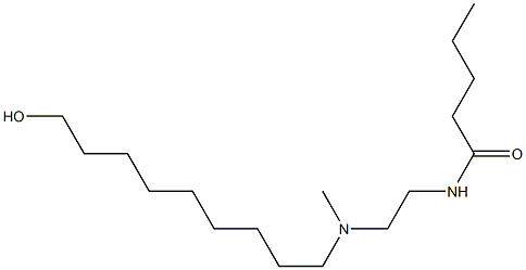 N-[2-[N-(9-Hydroxynonyl)-N-methylamino]ethyl]valeramide Struktur