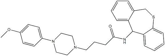 4-[4-(4-Methoxyphenyl)-1-piperazinyl]-N-[(6,11-dihydrodibenzo[b,e]thiepin)-11-yl]butyramide Struktur