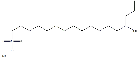 14-Hydroxyheptadecane-1-sulfonic acid sodium salt Struktur