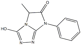 3-Hydroxy-5-methyl-7-phenyl-7H-imidazo[2,1-c]-1,2,4-triazol-6(5H)-one Struktur