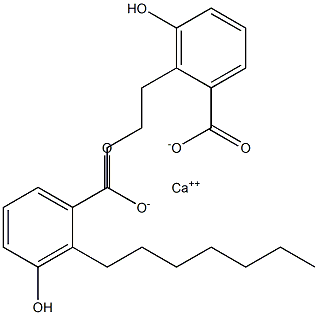 Bis(2-heptyl-3-hydroxybenzoic acid)calcium salt Struktur