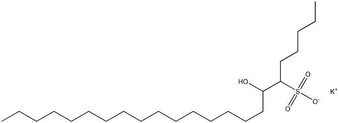 7-Hydroxytricosane-6-sulfonic acid potassium salt Struktur