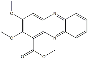 2,3-Dimethoxy-1-phenazinecarboxylic acid methyl ester Struktur