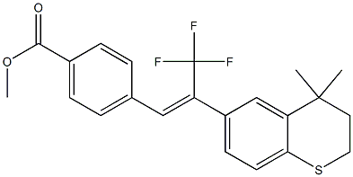 4-[(Z)-2-[(3,4-Dihydro-4,4-dimethyl-2H-1-benzothiopyran)-6-yl]-3,3,3-trifluoro-1-propenyl]benzoic acid methyl ester Struktur