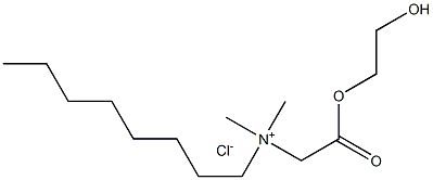 N-(2-Hydroxyethoxycarbonylmethyl)-N,N-dimethyloctylammonium chloride Struktur