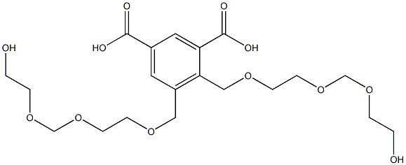 4,5-Bis(9-hydroxy-2,5,7-trioxanonan-1-yl)isophthalic acid Struktur