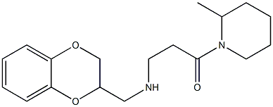 3-[[(1,4-Benzodioxan-2-yl)methyl]amino]-1-(2-methylpiperidino)-1-propanone Struktur