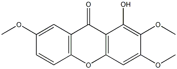 1-Hydroxy-2,3,7-trimethoxyxanthone Struktur