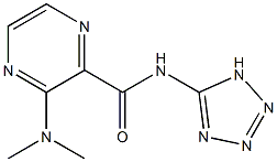 3-Dimethylamino-N-(1H-tetrazol-5-yl)pyrazine-2-carboxamide Struktur