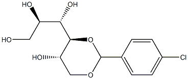 4-O,6-O-(4-Chlorobenzylidene)-L-glucitol Struktur