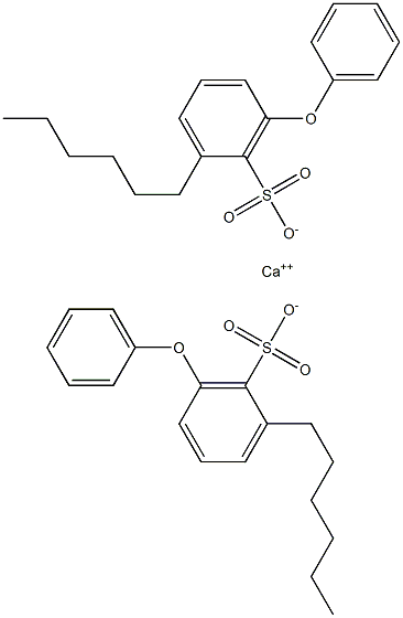 Bis(2-hexyl-6-phenoxybenzenesulfonic acid)calcium salt Struktur