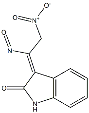 3-(2-Nitro-1-nitrosoethylidene)-2-indolinone Struktur