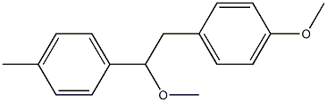 1-(4-Methylphenyl)-2-(4-methoxyphenyl)-1-methoxyethane Struktur