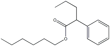 2-Phenylpentanoic acid hexyl ester Struktur