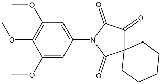 2-(3,4,5-Trimethoxyphenyl)-2-azaspiro[4.5]decane-1,3,4-trione Struktur