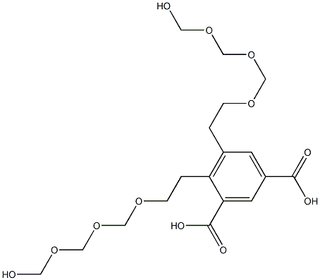 4,5-Bis(8-hydroxy-3,5,7-trioxaoctan-1-yl)isophthalic acid Struktur