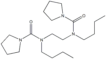 N,N'-Ethylenebis(N-butyl-1-pyrrolidinecarboxamide) Struktur