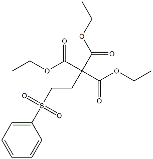 3-Phenylsulfonylpropane-1,1,1-tricarboxylic acid triethyl ester Struktur