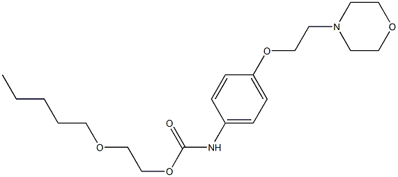 4-(2-Morpholinoethoxy)carbanilic acid 2-(pentyloxy)ethyl ester Struktur