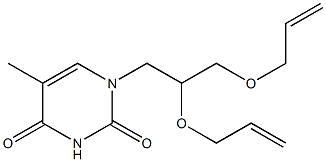 1-[2,3-Bis(2-propenyloxy)propyl]thymine Struktur