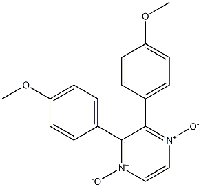 2,3-Bis(4-methoxyphenyl)pyrazine 1,4-dioxide Struktur