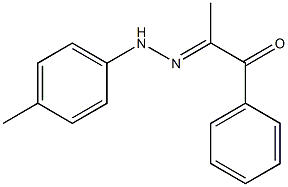 1-Phenyl-2-[2-(4-methylphenyl)hydrazono]-1-propanone Struktur