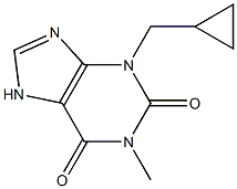 1-Methyl-3-(cyclopropylmethyl)xanthine Struktur