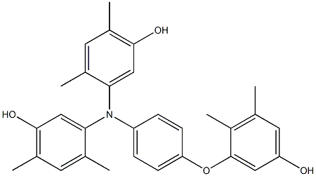 N,N-Bis(5-hydroxy-2,4-dimethylphenyl)-4-(5-hydroxy-2,3-dimethylphenoxy)benzenamine Struktur