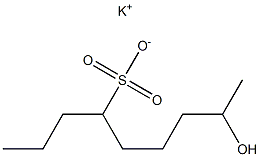 8-Hydroxynonane-4-sulfonic acid potassium salt Struktur