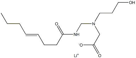 N-(3-Hydroxypropyl)-N-(4-octenoylaminomethyl)glycine lithium salt Struktur