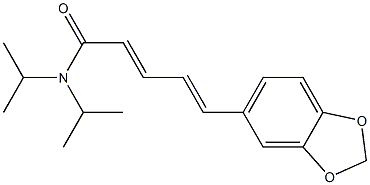 N,N-Diisopropyl-5-(3,4-methylenebisoxyphenyl)-2,4-pentadienamide Struktur