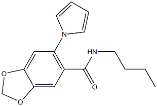 N-Butyl-6-(1H-pyrrol-1-yl)-1,3-benzodioxole-5-carboxamide Struktur