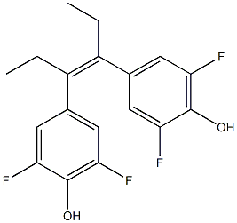 4,4'-[(Z)-1,2-Diethyl-1,2-ethenediyl]bis(2,6-difluorophenol) Struktur