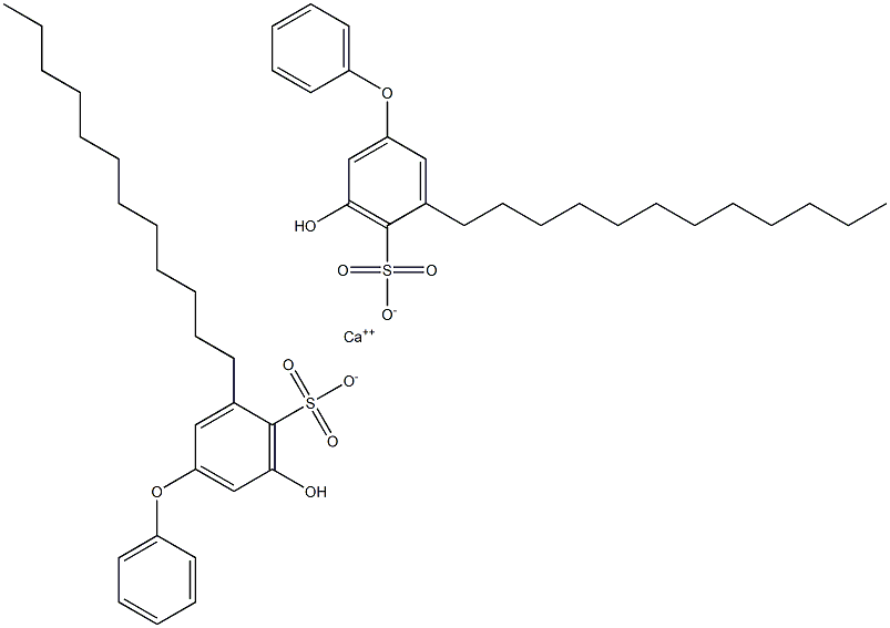 Bis(5-hydroxy-3-dodecyl[oxybisbenzene]-4-sulfonic acid)calcium salt Struktur