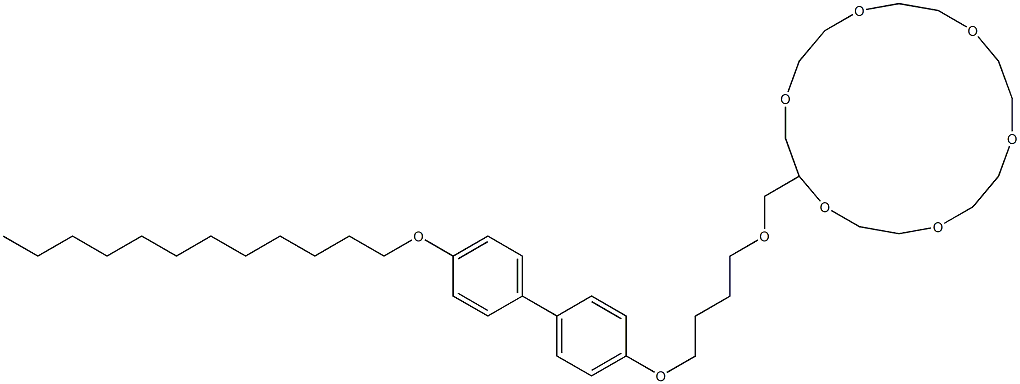 2-[4-[(4-Dodecyloxy-1,1'-biphenyl-4'-yl)oxy]butoxymethyl]-1,4,7,10,13,16-hexaoxacyclooctadecane Struktur