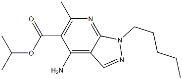 1-Pentyl-4-amino-6-methyl-1H-pyrazolo[3,4-b]pyridine-5-carboxylic acid isopropyl ester Struktur