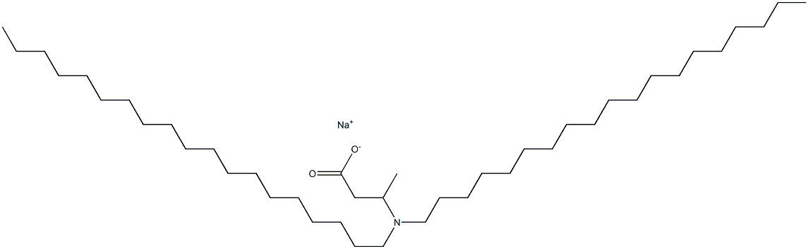 3-(Dinonadecylamino)butyric acid sodium salt Struktur