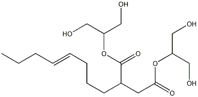 2-(4-Octenyl)succinic acid bis[2-hydroxy-1-(hydroxymethyl)ethyl] ester Struktur