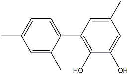 3-(2,4-Dimethylphenyl)-5-methylbenzene-1,2-diol Struktur