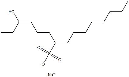 3-Hydroxypentadecane-7-sulfonic acid sodium salt Struktur