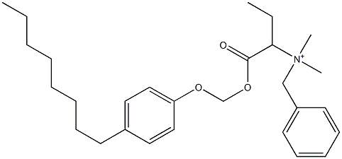 N,N-Dimethyl-N-benzyl-N-[1-[[(4-octylphenyloxy)methyl]oxycarbonyl]propyl]aminium Struktur