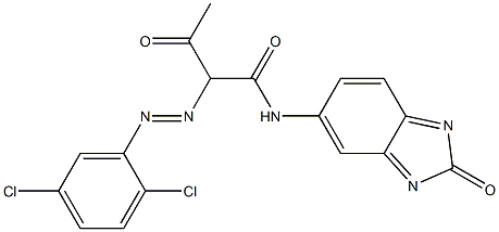 5-[2-(2,5-Dichlorophenylazo)acetoacetylamino]-2H-benzimidazol-2-one Struktur