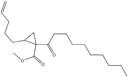 2-(4-Pentenyl)-1-decanoylcyclopropane-1-carboxylic acid methyl ester Struktur