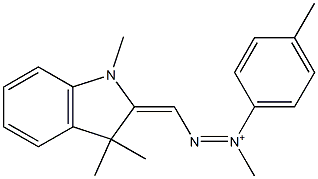 N-(4-Methylphenyl)-N-[[(1,3,3-trimethyl-1,3-dihydro-2H-indol)-2-ylidene]methylimino]methanaminium Struktur